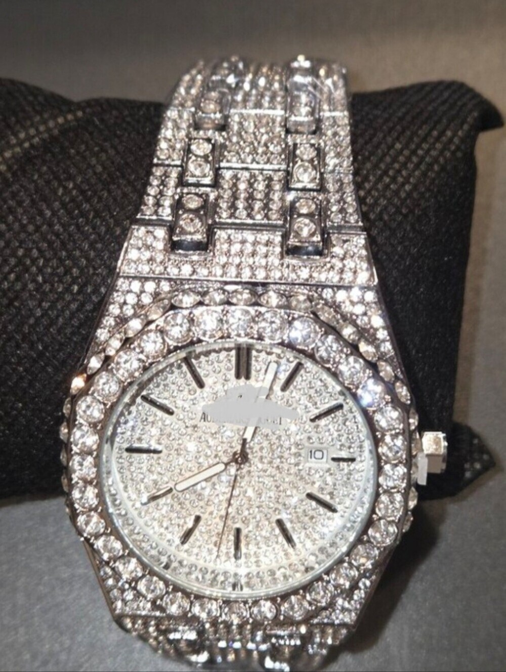 Fully Iced Out VVS Moissanite Diamond Stainless Steel Watch 44MM - Picture 6 of 9